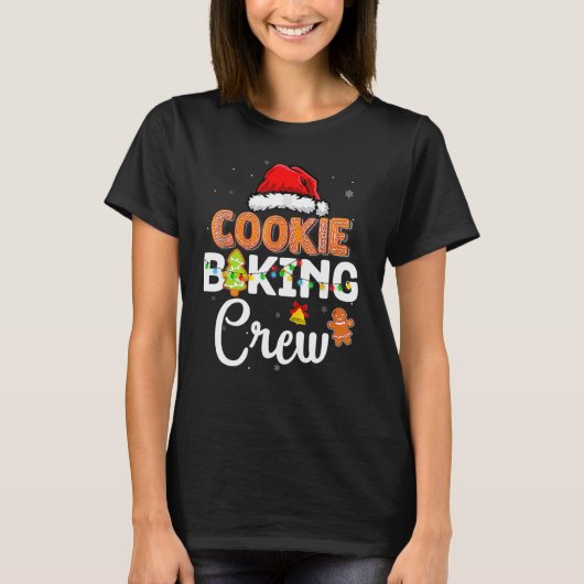 Cookie Baking Crew Christmas Santa Family Gingerbr T-shirt (Voorkant)