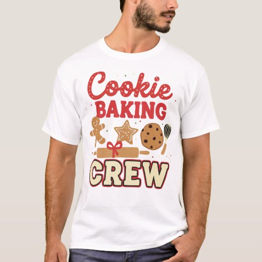 Cookie Baking Crew Christmas T-Shirt – Funny Holid (Voorkant)
