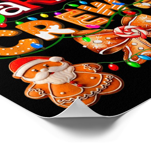 Cookie Baking Crew Cooking Coquette Bow Xmas Ginge Poster (Hoek)