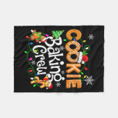 Cookie Baking Crew Cooking Lover Santa Xmas Ginger Fleece Deken (Voorkant (Horizontaal))
