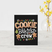 Cookie Baking Crew Cooking Lover Santa Xmas Ginger Kaart (Gele Bloem)