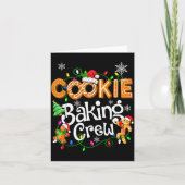 Cookie Baking Crew Cooking Lover Santa Xmas Ginger Kaart (Voorkant)