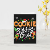 Cookie Baking Crew Cooking Lover Santa Xmas Ginger Kaart (Gele Bloem)