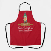 Cookie Baking Crew Cute Gnome Red Kerstmis Schort (Voorkant)