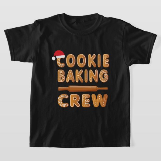 Cookie Baking Crew Family Christmas Gingerbread  T-shirt (Laagn)