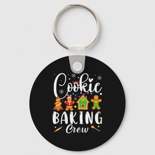 Cookie Baking Crew Family Christmas Gingerbread Te Sleutelhanger (Voorkant)