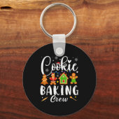 Cookie Baking Crew Family Christmas Gingerbread Te Sleutelhanger (Voorkant)