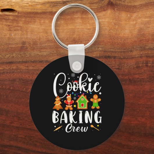 Cookie Baking Crew Family Christmas Gingerbread Te Sleutelhanger (Voorkant)