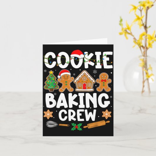 Cookie Baking Crew For Women Kids Men Boy Family C Kaart (Gele Bloem)