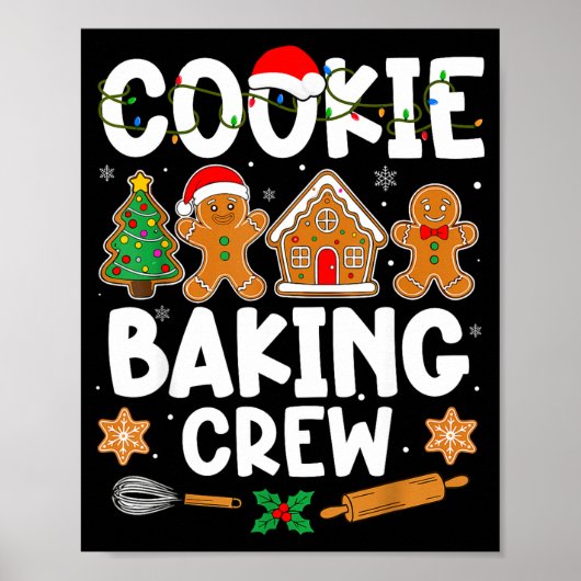 Cookie Baking Crew For Women Kids Men Boy Family C Poster (Voorkant)