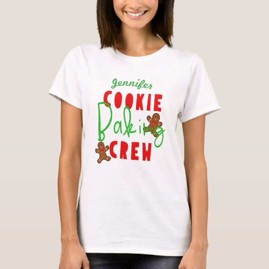 Cookie Baking Crew Fun Vakantie Koken T-shirt (Voorkant)