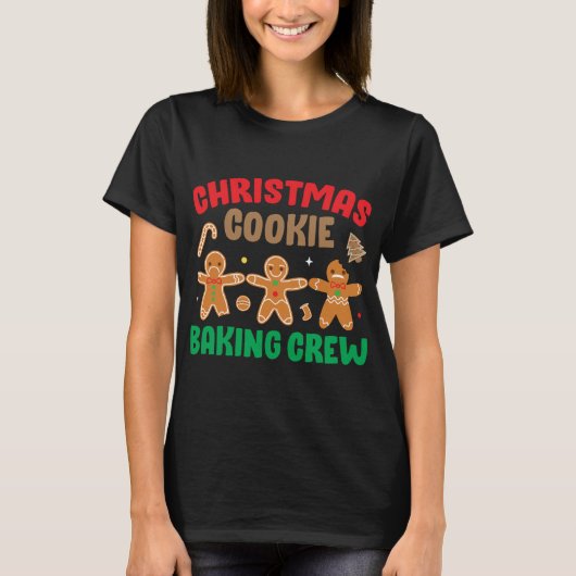 Cookie Baking Crew Funny Cute Matching Family Chri T-shirt (Voorkant)