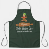 Cookie Baking Crew Funny Green Kerstmis Schort (Voorkant)