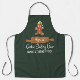 Cookie Baking Crew Funny Green Kerstmis Schort