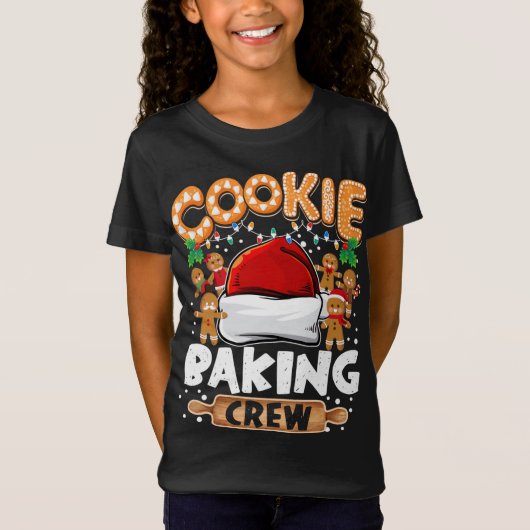 Cookie Baking Crew Funny Kerstlights Gingerbr T-shirt (Voorkant)