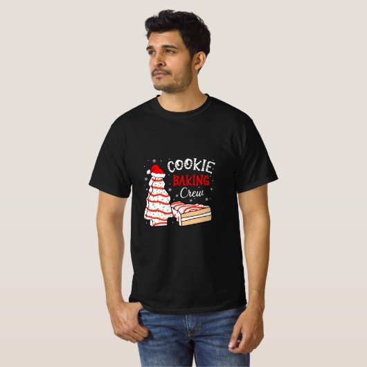 Cookie Baking Crew Funny Kerstmis T-shirt (Voorkant volledig)
