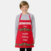 Cookie Baking Crew - gepersonaliseerd rood Schort (Gedragen)