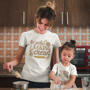 Cookie Baking Crew-gereedschap kerstwit T-shirt