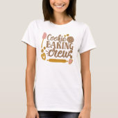 Cookie Baking Crew-gereedschap kerstwit T-shirt (Voorkant)