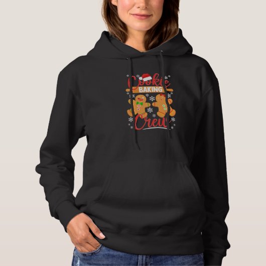 Cookie Baking Crew Gingerbread Christmas Baking Hoodie (Voorkant)