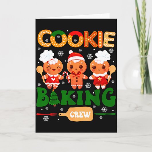 Cookie Baking Crew Gingerbread Cooking Lover Xmas  Kaart (Voorkant)
