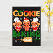 Cookie Baking Crew Gingerbread Cooking Lover Xmas  Kaart (Gele Bloem)