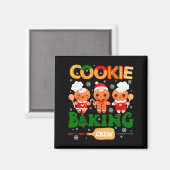 Cookie Baking Crew Gingerbread Cooking Lover Xmas  Magneet (Voorkant / Achterkant)