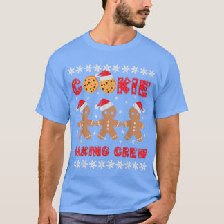 Cookie Baking Crew Gingerbread Men with Xmas Hats  T-shirt