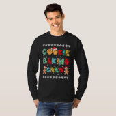 Cookie Baking Crew Gingerbread Men With Xmas Hats  T-shirt (Voorkant volledig)