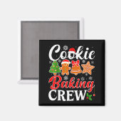 Cookie Baking Crew Gingerbread Xmas Holiday Cookie Magneet (Voorkant / Achterkant)
