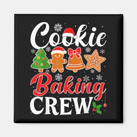 Cookie Baking Crew Gingerbread Xmas Holiday Cookie Magneet (Voorkant)