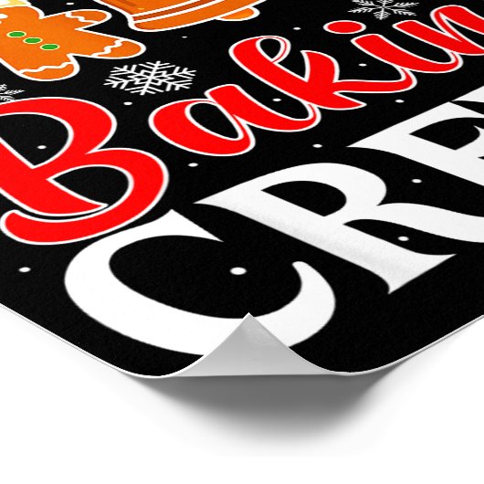 Cookie Baking Crew Gingerbread Xmas Holiday Cookie Poster (Hoek)