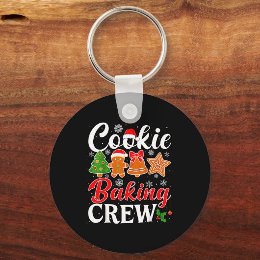 Cookie Baking Crew Gingerbread Xmas Holiday Cookie Sleutelhanger (Voorkant)