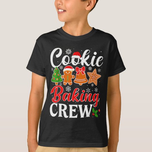 Cookie Baking Crew Gingerbread Xmas Holiday Cookie T-shirt (Voorkant)