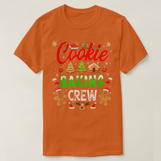 Cookie Baking Crew Gingerbrood Kerstmis 990 T-shirt (Design voorkant)