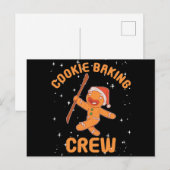 Cookie Baking Crew Gingerbrood Koekkerst Briefkaart (Voorkant / Achterkant)