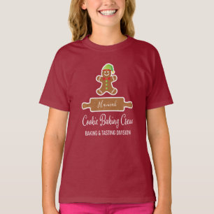 Cookie Baking Crew Gingerbrood Man Holiday T-shirt