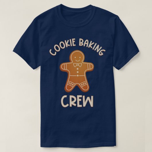Cookie Baking Crew Gingerbrood Man Matching T-shirt (Design voorkant)