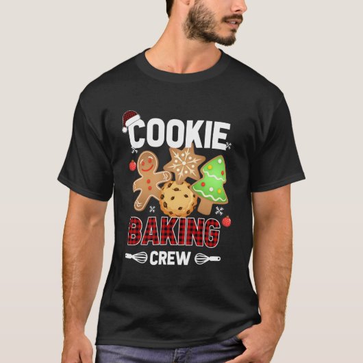 Cookie Baking Crew Grappig Kerst Gingerbread Gif T-shirt (Voorkant)