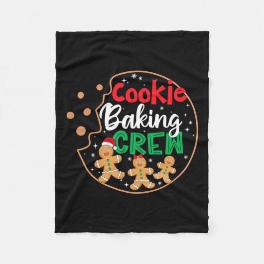 Cookie Baking Crew Grappige Pyjama Familie Kerstmi Fleece Deken (Voorkant)