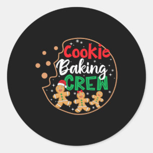 Cookie Baking Crew Grappige Pyjama Familie Kerstmi Ronde Sticker