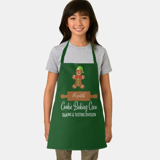 Cookie Baking Crew Green Kerstmis Schort (Insitu)