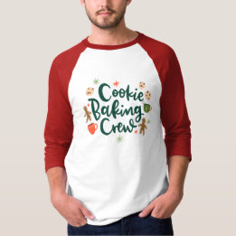 Cookie Baking Crew Holiday Baking Baseball T-shirt
