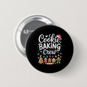 Cookie Baking Crew Holiday Squad Gingerbread Chris Ronde Button 5,7 Cm (Voorkant /achterkant)