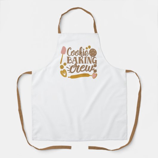 Cookie Baking Crew-instrumenten voor kerstmis Schort (Voorkant)