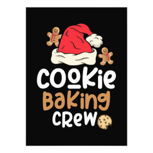 Cookie Baking Crew-kerstkerstkerstfamilie Foto Afdruk