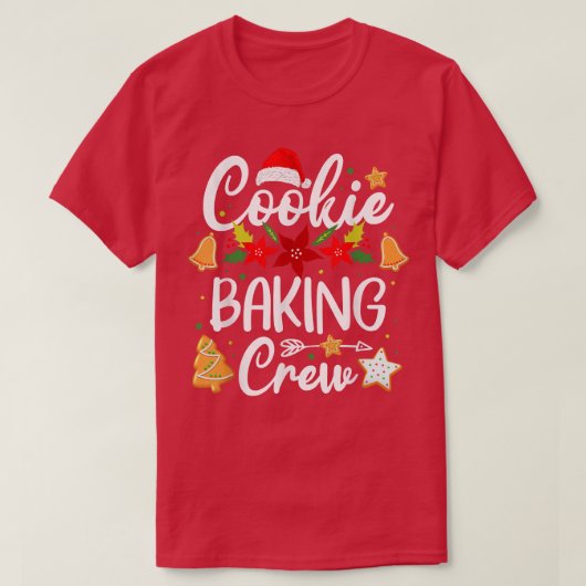 Cookie Baking Crew Kerstkerstkerstkerstkerstkerstk T-shirt (Design voorkant)