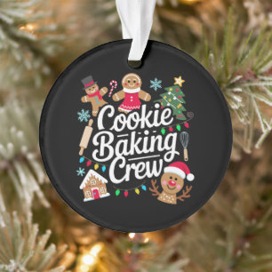 Cookie Baking Crew Kerstman Gebak Reindeer Ornament