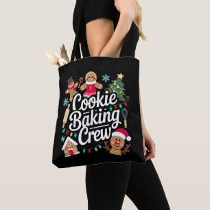 Cookie Baking Crew Kerstman Gebak Reindeer Tote Bag