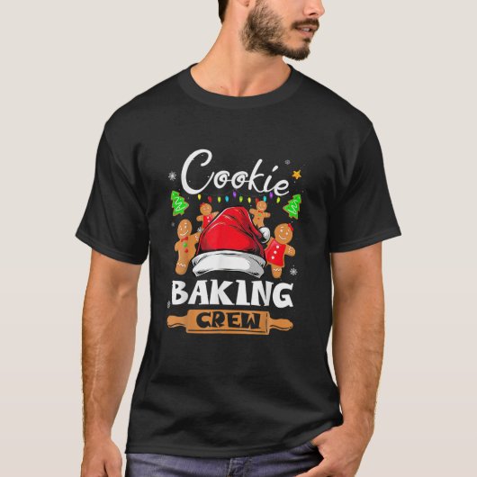 Cookie Baking Crew Kerstmis Funny Gingerbrood Gir T-shirt (Voorkant)